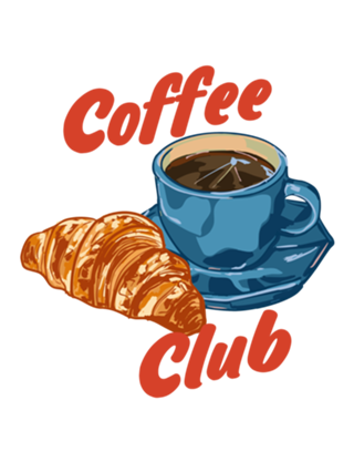 Clube do Café – Espresso e Croissant Ilustrados