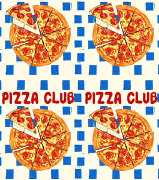 Estampa Retrô Pizza Club