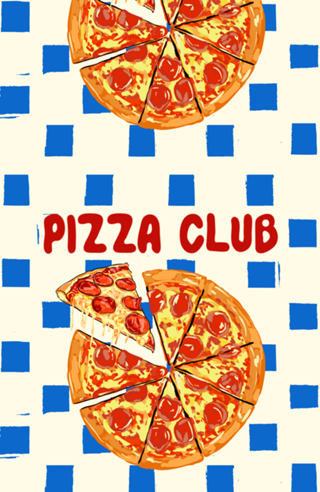 Estampa Retrô Pizza Club