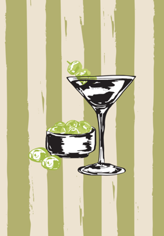 Dirty Martini Listras Vintage de Azeitona