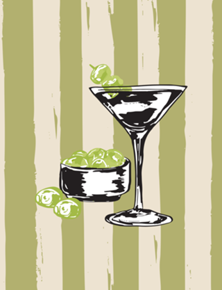 Dirty Martini Listras Vintage de Azeitona