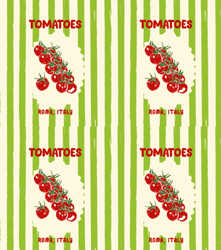 Tomates com Listras Retrô Verdes