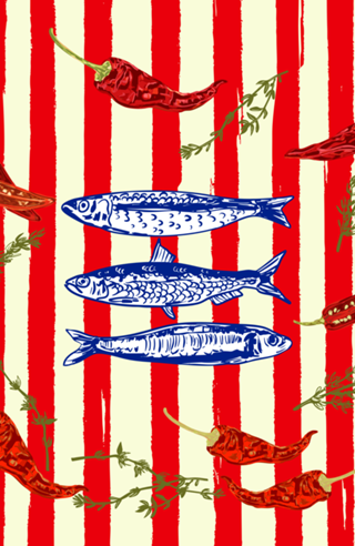 Sardinhas com Pimenta e Listras Vintage