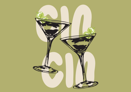 Vintage de Coquetel Martini Cin Cin