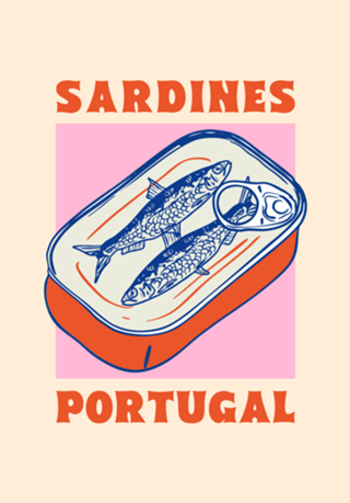 Sardinhas em Lata Retrô Portugal