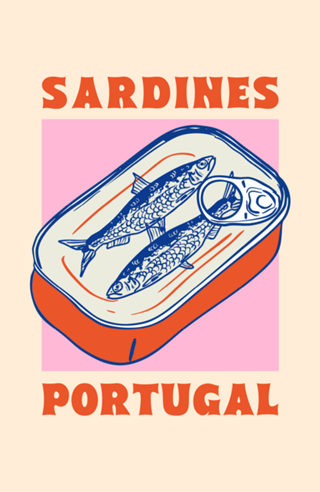Sardinhas em Lata Retrô Portugal