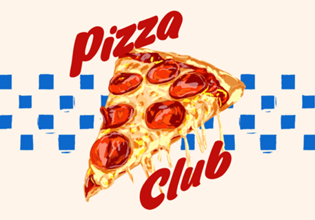 Fatia de Pizza Pepperoni Retrô do Clube
