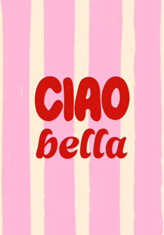 Ciao Bella – Listras em Rosa e Creme