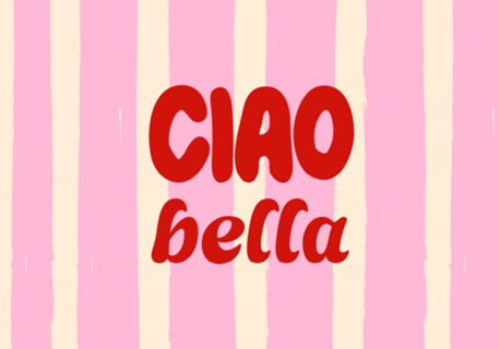 Ciao Bella – Listras em Rosa e Creme