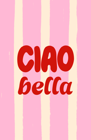 Ciao Bella – Listras em Rosa e Creme