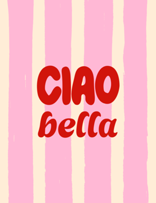 Ciao Bella – Listras em Rosa e Creme