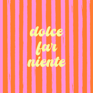 Dolce Far Niente – Listras Retrô em Laranja e Rosa
