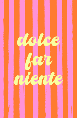 Dolce Far Niente – Listras Retrô em Laranja e Rosa