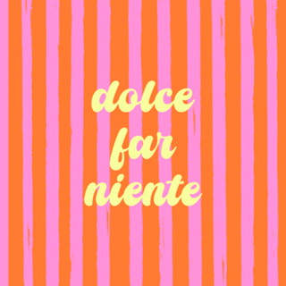 Dolce Far Niente – Listras Retrô em Laranja e Rosa