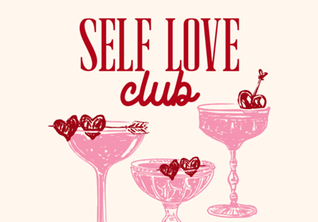 Self Love Club Ilustração de Coquetel Coração