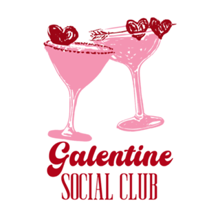 Galentine Social Club Brinde de Coquetel Rosa