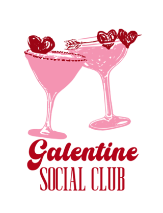 Galentine Social Club Brinde de Coquetel Rosa
