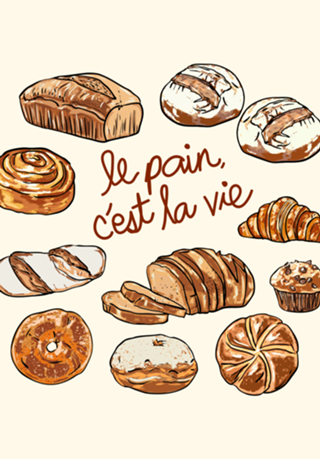 Le Pain C’est La Vie – Pão é Vida Ilustração