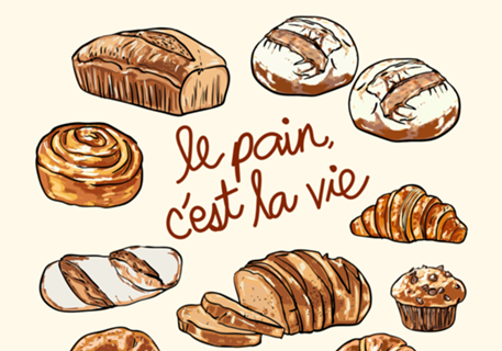 Le Pain C’est La Vie – Pão é Vida Ilustração