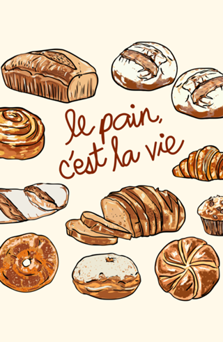 Le Pain C’est La Vie – Pão é Vida Ilustração