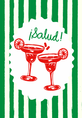 Arte Coquetel Margarita Verde Listras Salud