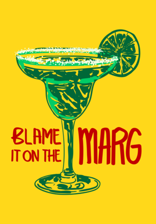 A Culpa Foi da Margarita Ilustração Retrô