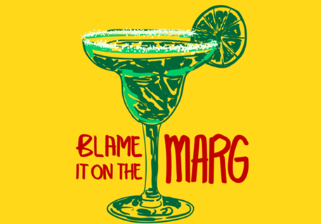 A Culpa Foi da Margarita Ilustração Retrô