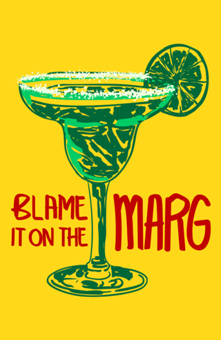 A Culpa Foi da Margarita Ilustração Retrô