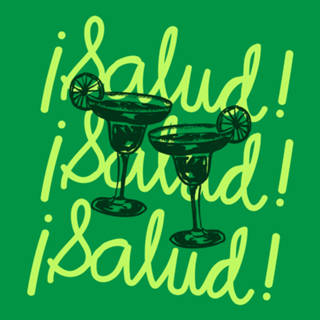 Salud Coquetel Margarita Ilustracao Retro