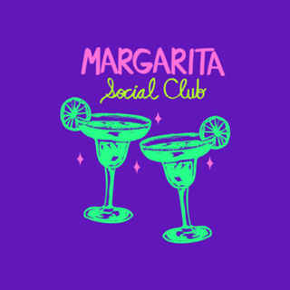 Clube Social Margarita Neon Retrô Cocktail