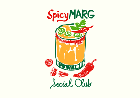 Spicy Marg Social Club Ilustração Retrô