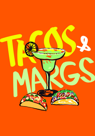 Tacos e Margs Retrô Vibes de Verão Cocktail