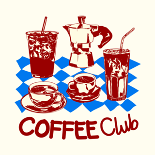 Clube do Café Retro Doodle Cafe Vibes