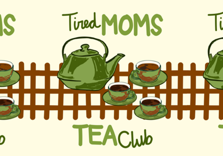 Clube do Chá de Mãe Cansada Vintage Ilustração