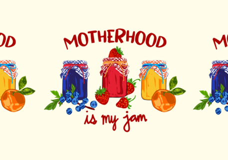 Motherhood Is My Jam Cute Vintage Mom Fruit