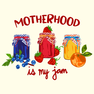 Motherhood Is My Jam Cute Vintage Mom Fruit