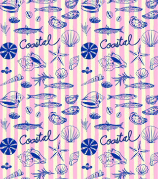 Costeira Listras Rosa Conchas Sardinha Ostras