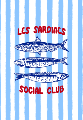 Clube da Sardinha Listras Azuis Costeiras