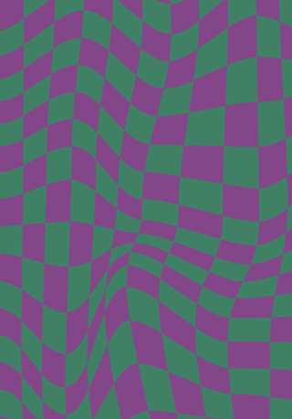 Xadrez Psicodelico Verde e Roxo