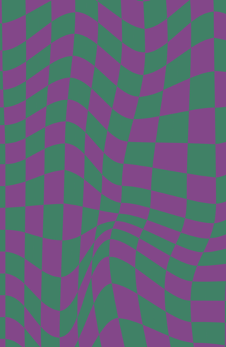 Xadrez Psicodelico Verde e Roxo