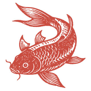 Carpa em Xilogravura