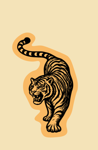 Tigre em Xilogravura