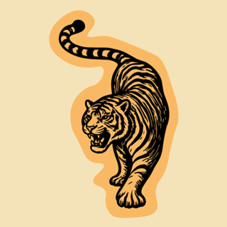 Tigre em Xilogravura