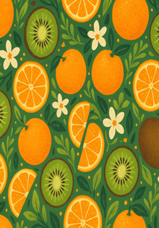 Um jardim de frutas