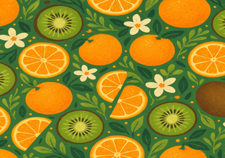 Um jardim de frutas