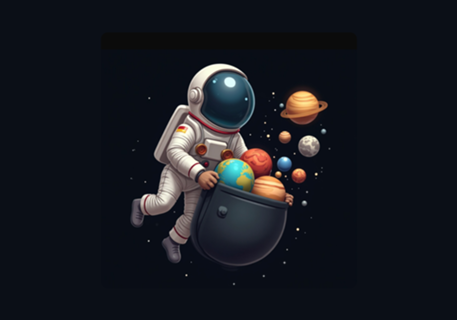 Astronauta Sonhador no Espaço