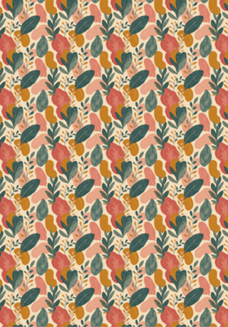 Colorful Minimal Leaf Pattern