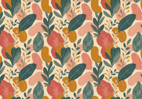 Colorful Minimal Leaf Pattern