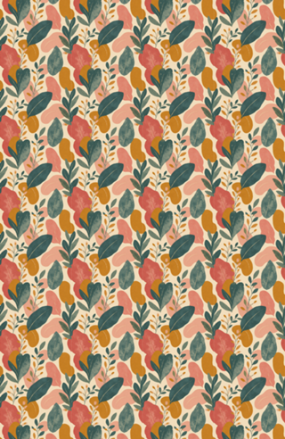 Colorful Minimal Leaf Pattern