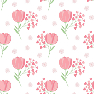 Flores de Amor em Aquarela Rosa